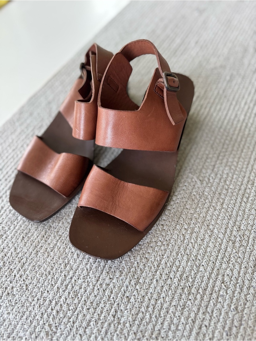 Boemos Made in Italy Brown Leather Slingback Heeled Sandals Sz 39